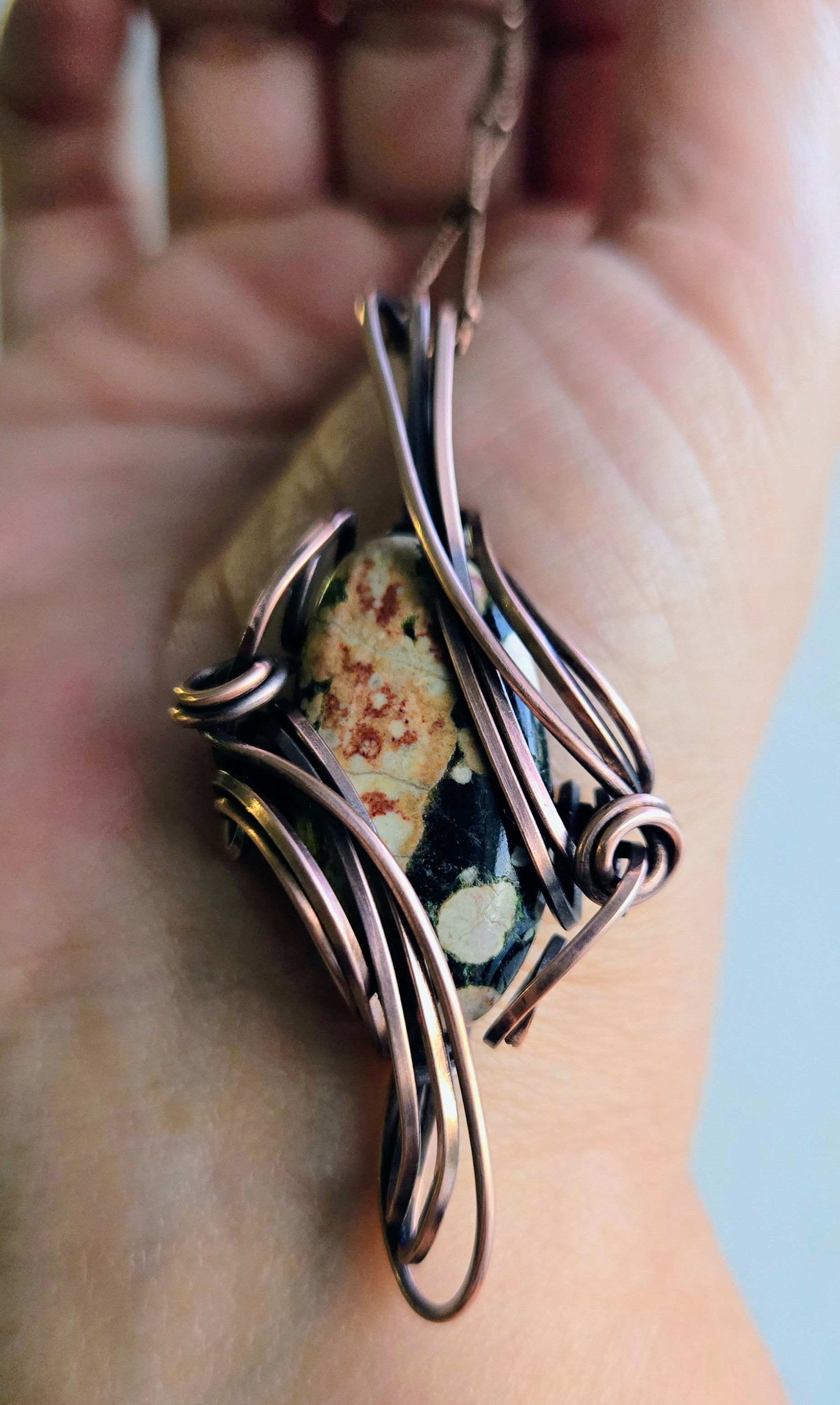 Flower Obsidian Pendant