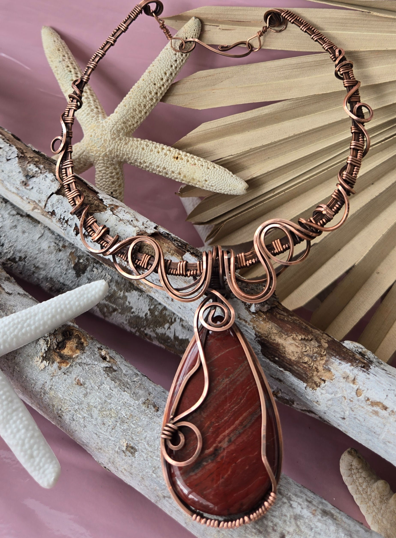 Red Jasper Choker Pendant