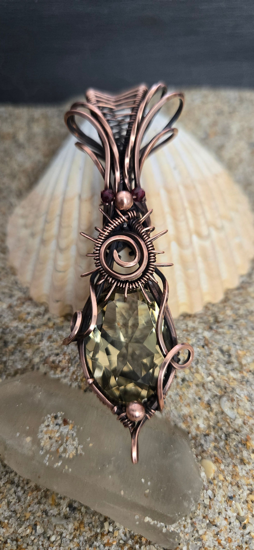 Thumbnail: Sunburst Smoky Citrine Pendant 