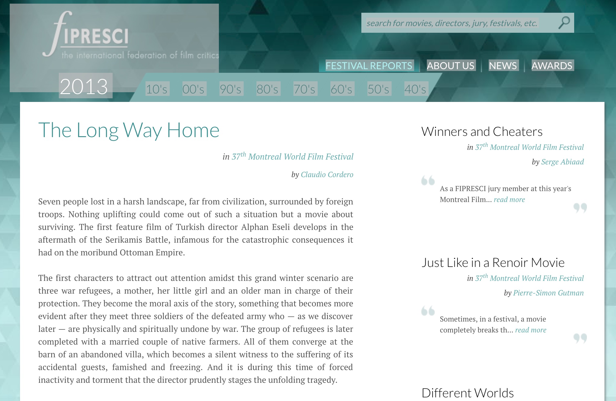 Fipresci Award Review