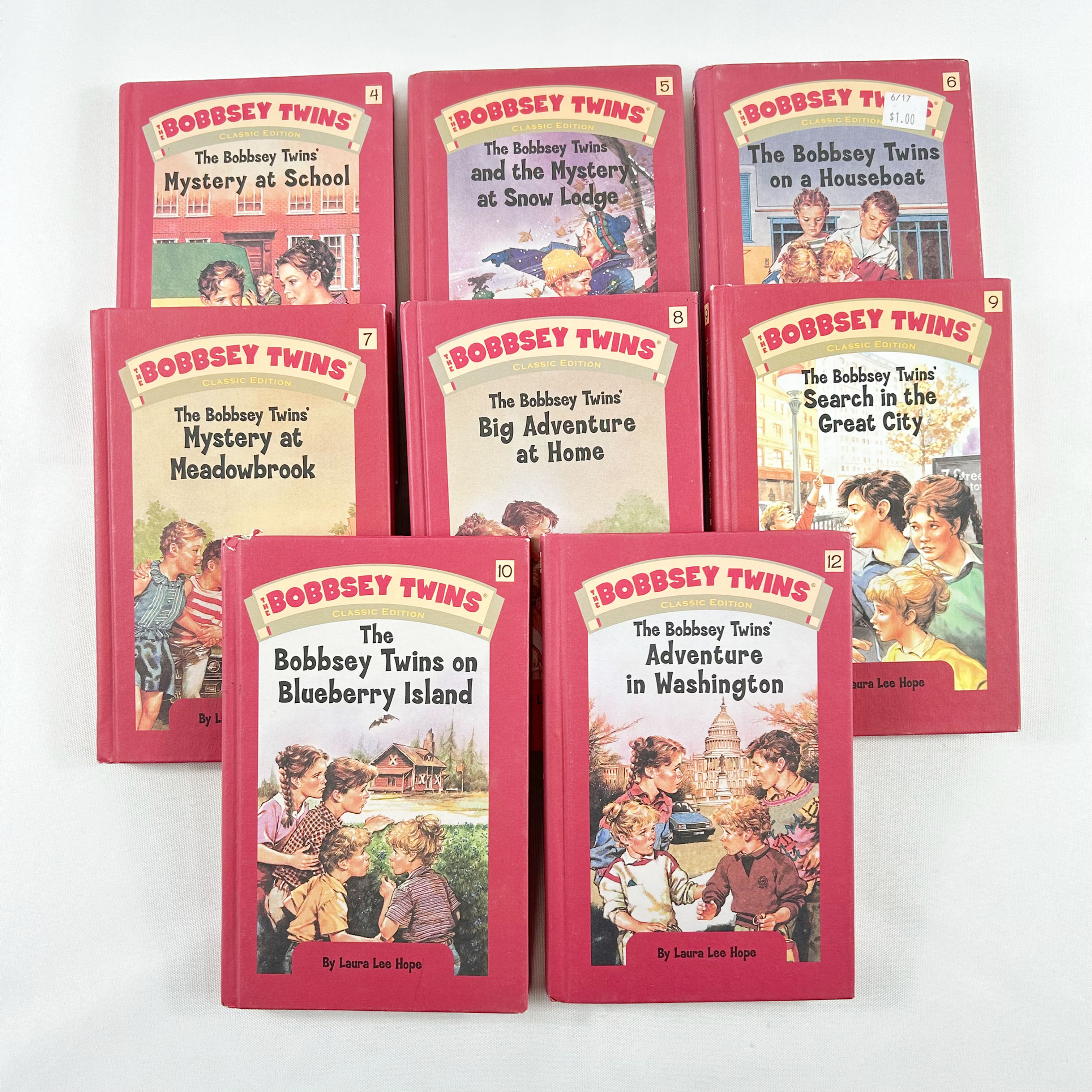 (8) The Bobbsey Twins Hardcover Books 4-10 & 12 By Laura Lee Hope Classic Editio