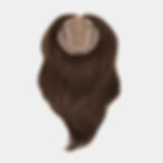 “Front view of silk base hair topper featuring premium Mongolian hair and seamless hairline.”