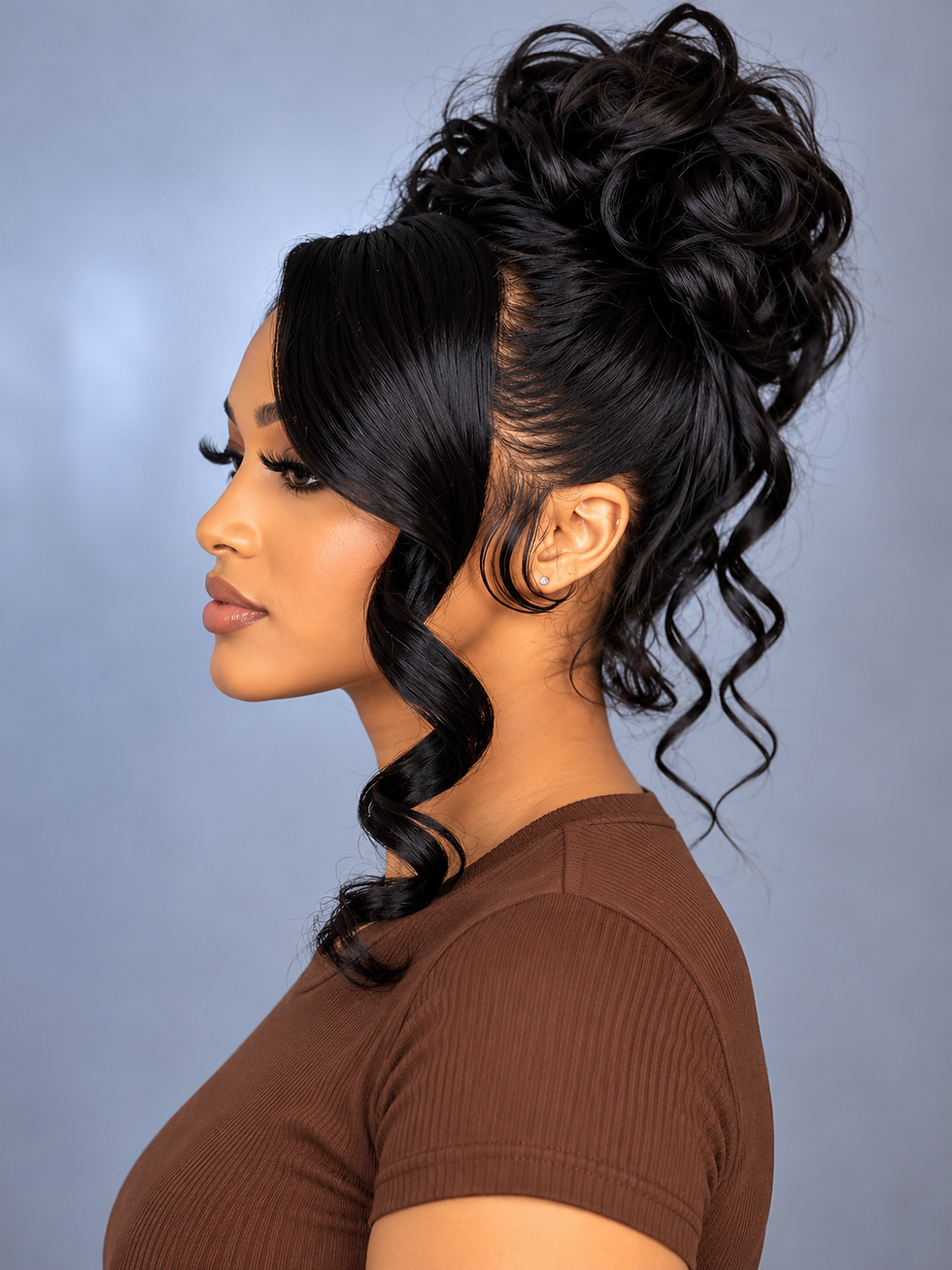 Body wave wig with side bangs and natural hairline