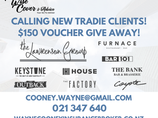 Waikato-based insurance Broker Wayne Cooney Invites Tradies to Win Big with Their Free Quote
