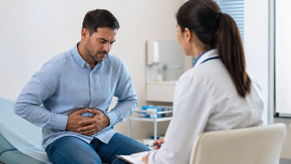 Valoración médica por dolor abdominal en Centro Médico Zacapu