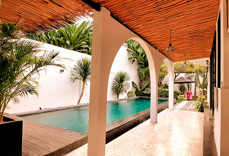 Tranquil poolside view at J-Jireh Spa