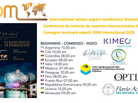Saturday 16 December 2023 ODM International 2023 winter expert conference