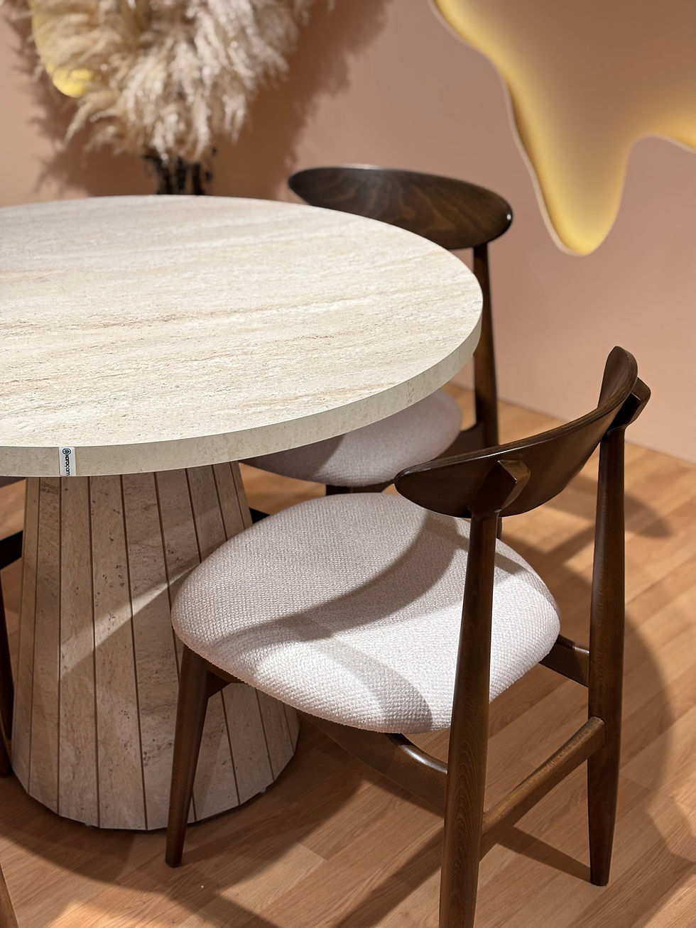 Küçük resim: Traverten Fıçı Tenet C Masa Takımı