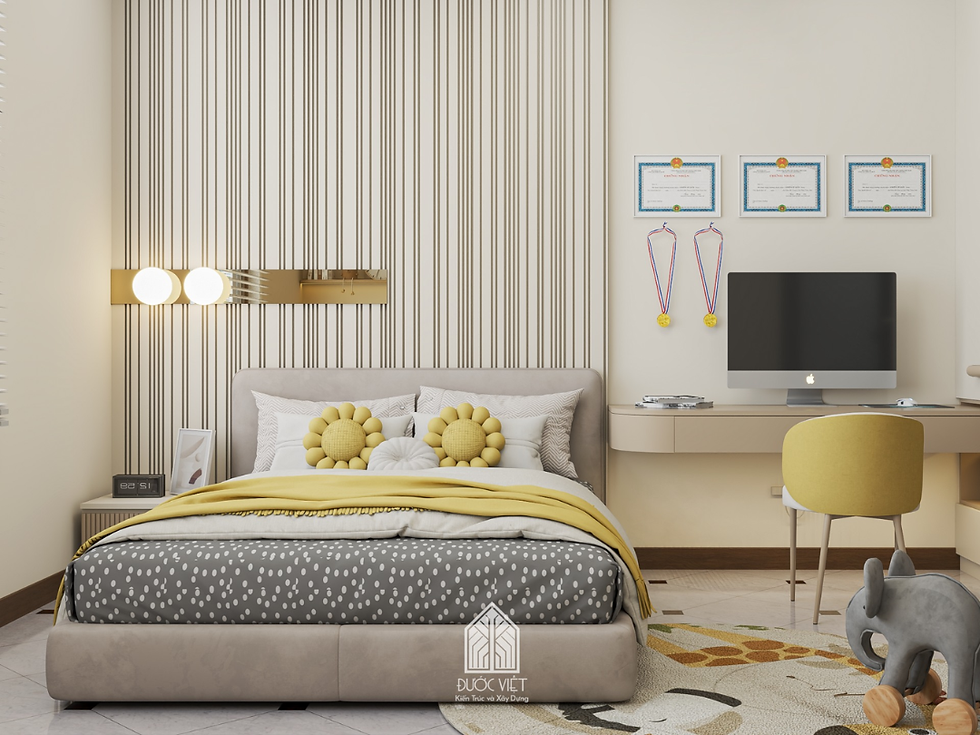 Phòng ngủ được Đước Việt được thiết kế theo hướng gọn gàng, sáng và thân thiện