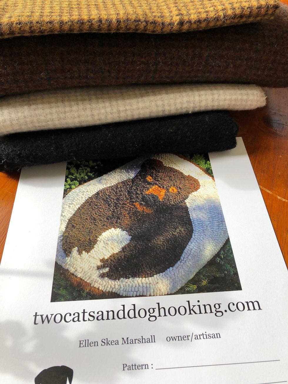 rug hooking kit bear chair pad