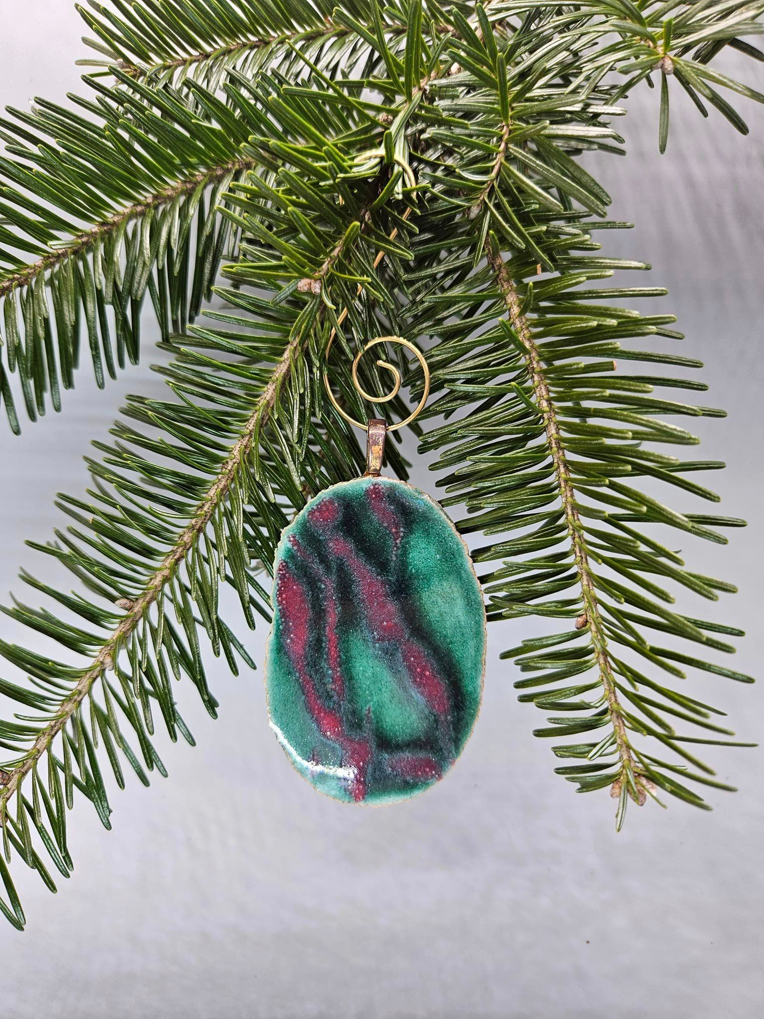 Glazed Rock Ornament