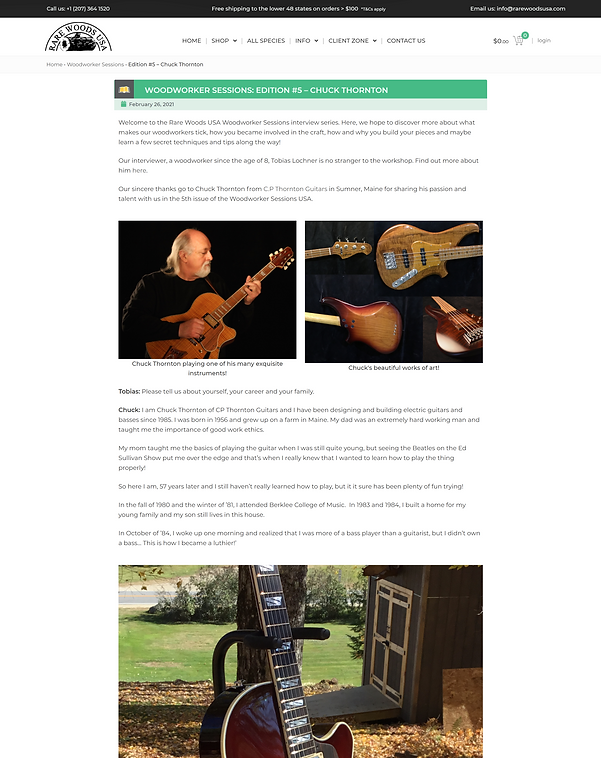 Rare Woods CP Thornton Guitars Reviews