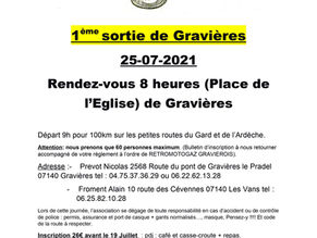 1ERE SORTIE GRAVIERES 25 JUILLET 2021