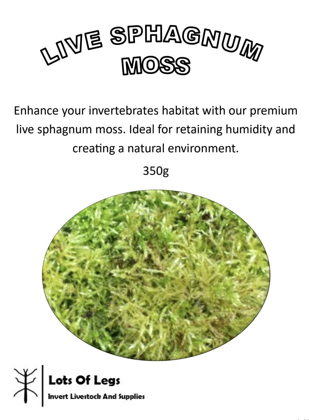 Live Sphagnum Moss