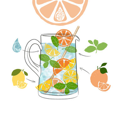 Digital cocktail illustrations