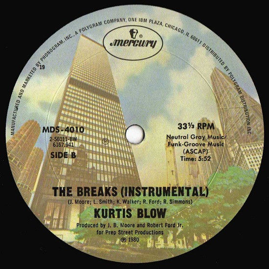 Thumbnail: Kurtis Blow - The Breaks (12", Single, 19 ) Very Good Plus (VG+), Very Good (VG)