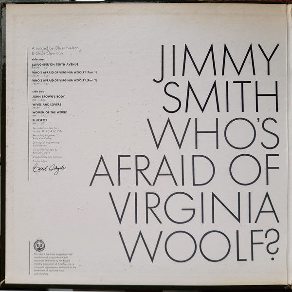 Thumbnail: Jimmy Smith - Who's Afraid Of Virginia Woolf? (LP, Album, Mono, RE, Gat) Very Go