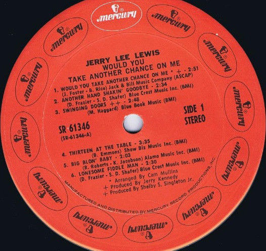 Thumbnail: Jerry Lee Lewis - Would You Take Another Chance On Me? (LP, Album) Very Good Plu
