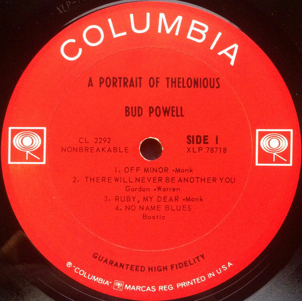 Thumbnail: Bud Powell - A Portrait Of Thelonious (LP, Album, Mono) Very Good Plus (VG+), Ve