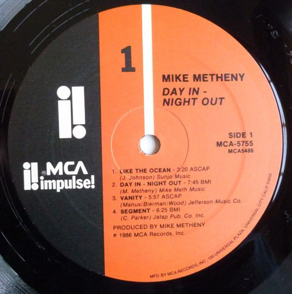 Thumbnail: Mike Metheny - Day In - Night Out (LP, Album) Very Good Plus (VG+), Very Good Pl