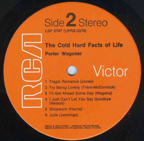 Thumbnail: Porter Wagoner - The Cold Hard Facts Of Life (LP, Album, RE, Ora) Very Good Plus