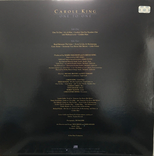 Thumbnail: Carole King - One To One (LP, Album, SP ) Very Good Plus (VG+), Very Good Plus (