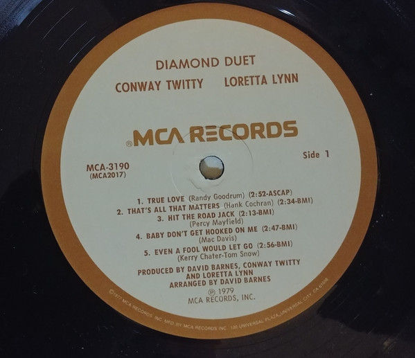 Thumbnail: Conway Twitty & Loretta Lynn - Diamond Duet (LP, Album, Pin) Mint (M), Very Good