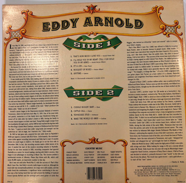 Thumbnail: Eddy Arnold - Country Music (LP, Comp, Bar) Near Mint (NM or M-), Near Mint (NM 