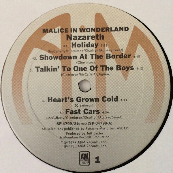 Thumbnail: Nazareth  - Malice In Wonderland (LP, Album, Ter) Very Good Plus (VG+), Very Goo