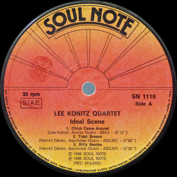 Thumbnail: The Lee Konitz Quartet - Ideal Scene (LP, Album) Near Mint (NM or M-), Very Good