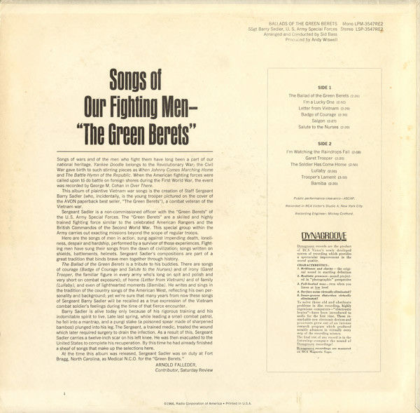 Thumbnail: Barry Sadler - Ballads Of The Green Berets (LP, Album, Ind) Near Mint (NM or M-)