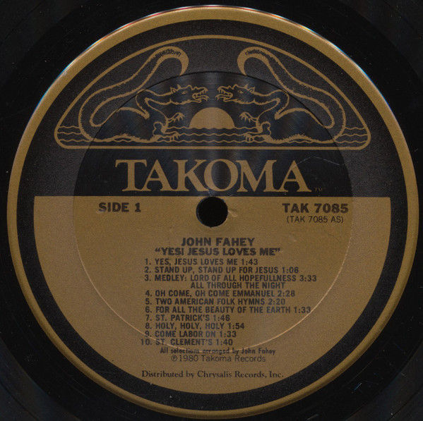Thumbnail: John Fahey - Yes! Jesus Loves Me - Guitar Hymns (LP, Album, Ter) Very Good Plus 
