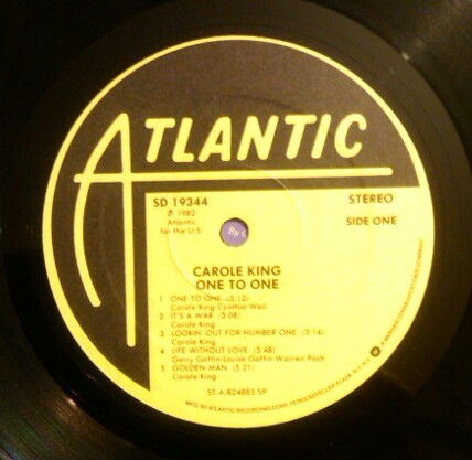 Thumbnail: Carole King - One To One (LP, Album, SP ) Very Good Plus (VG+), Very Good Plus (
