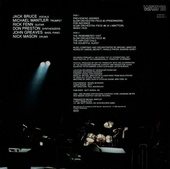 Thumbnail: Michael Mantler With Jack Bruce, Rick Fenn, Don Preston, John Greaves, Nick Maso