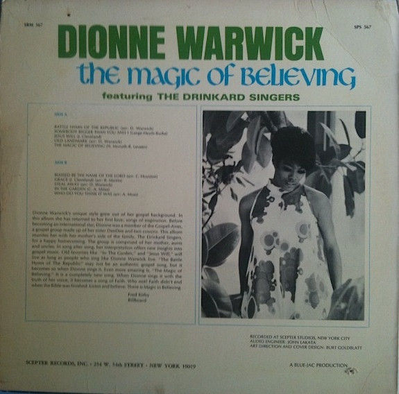 Thumbnail: Dionne Warwick Featuring The Drinkard Singers - The Magic Of Believing (LP, Albu