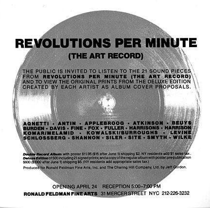 Thumbnail: Various - Revolutions Per Minute (The Art Record) (2xLP, Comp, Ltd, Gat) Very Go