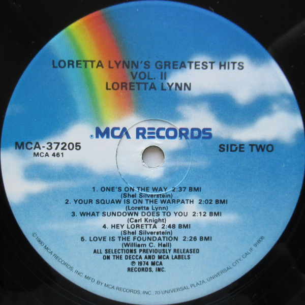Thumbnail: Loretta Lynn - Loretta Lynn's Greatest Hits Vol. II (LP, Comp, RE) Very Good Plu