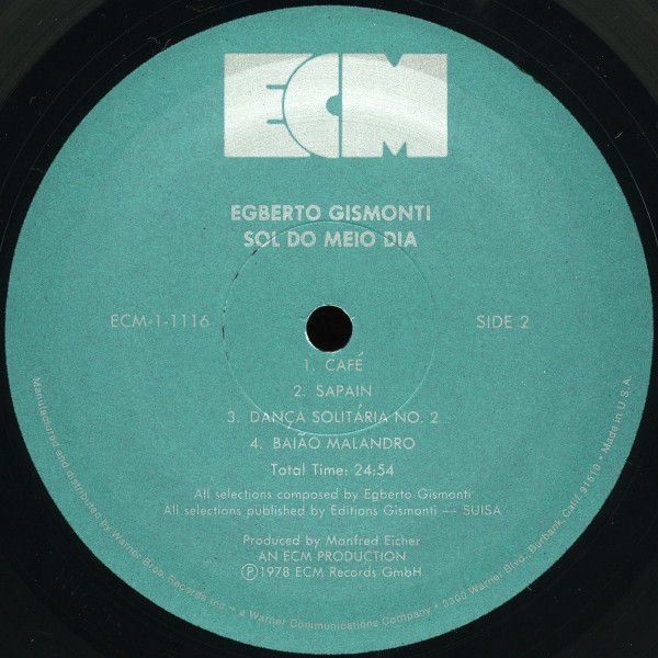 Thumbnail: Egberto Gismonti - Sol Do Meio Dia (LP, Album) Very Good Plus (VG+), Very Good (