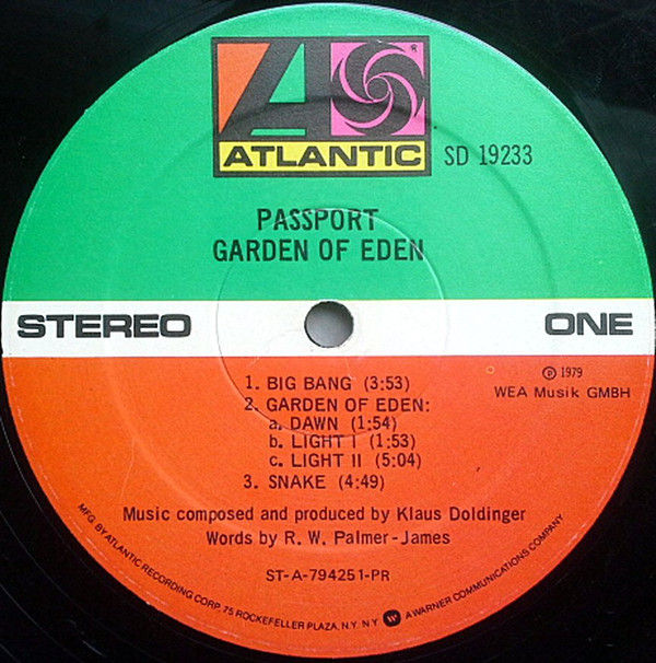 Thumbnail: Passport  - Garden Of Eden (LP, Album, PR) Very Good Plus (VG+), Very Good Plus 