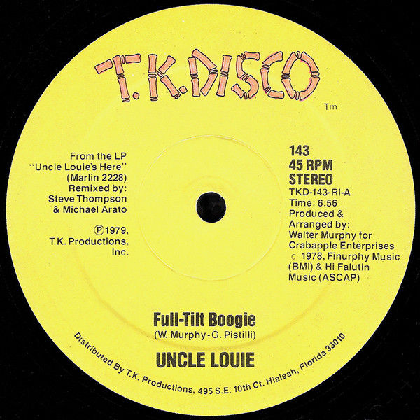 Uncle Louie - Full-Tilt Boogie / Sky High (12", PRC) Very Good Plus (VG+), Gener