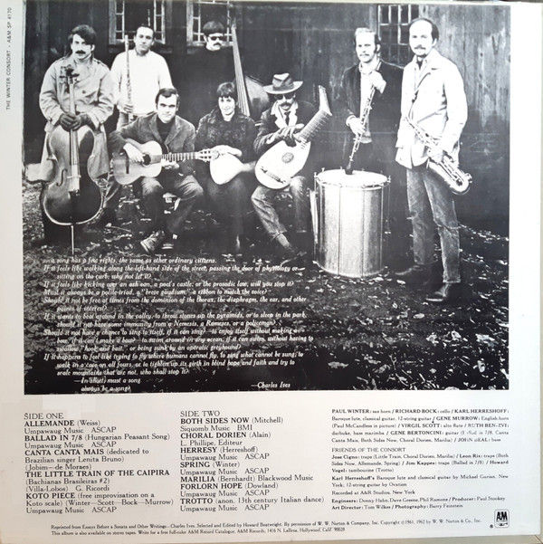 Thumbnail: The Winter Consort - The Winter Consort (LP, Album, RE) Very Good Plus (VG+), Ve