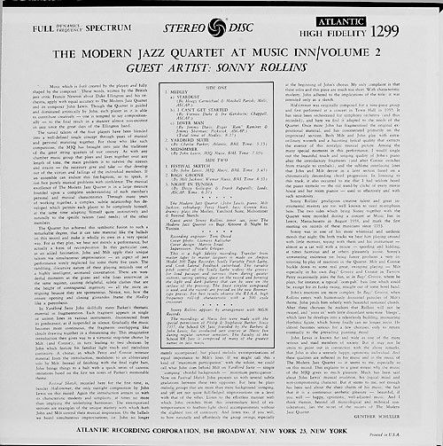 Thumbnail: The Modern Jazz Quartet Guest Artist: Sonny Rollins - The Modern Jazz Quartet At