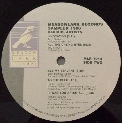Thumbnail: Various - Meadowlark Sampler 1986 (LP, Smplr) Mint (M), Very Good Plus (VG+)