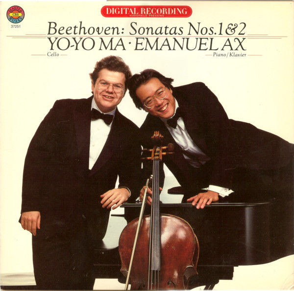 Ludwig van Beethoven : Yo-Yo Ma - Emanuel Ax - Sonatas Nos. 1 & 2 (LP, Album) Ve
