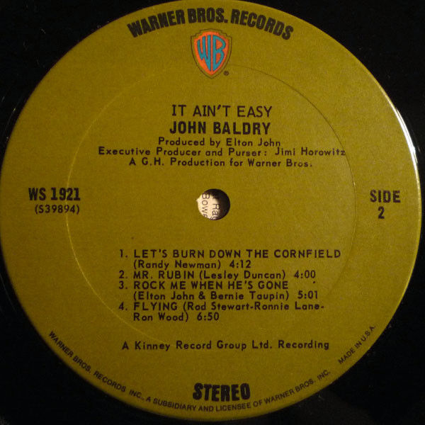 Thumbnail: Long John Baldry - It Ain't Easy (LP, Album, Ter) Very Good (VG), Very Good (VG)