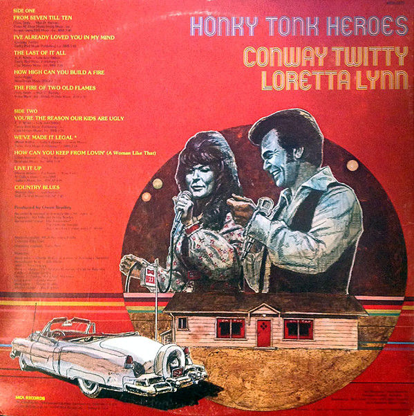 Thumbnail: Conway Twitty & Loretta Lynn - Honky Tonk Heroes (LP, Album, Gat) Mint (M), Very