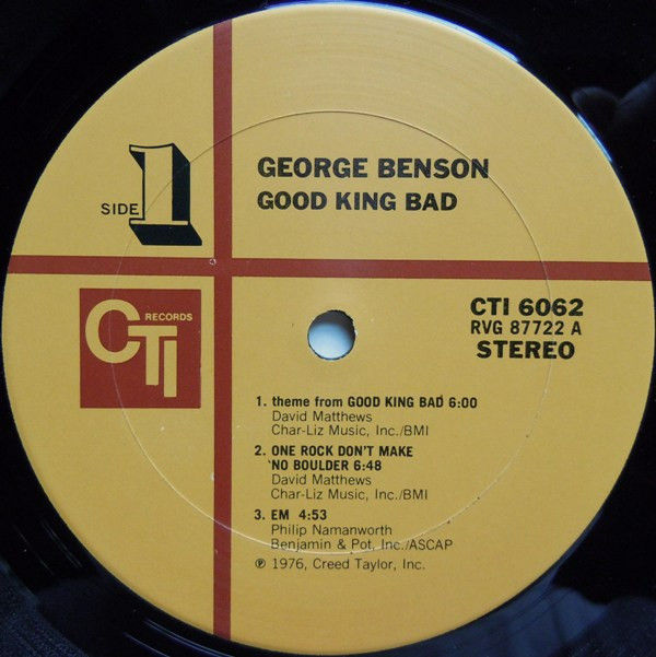 Thumbnail: George Benson - Good King Bad (LP, Album, Gat) Very Good Plus (VG+), Very Good P