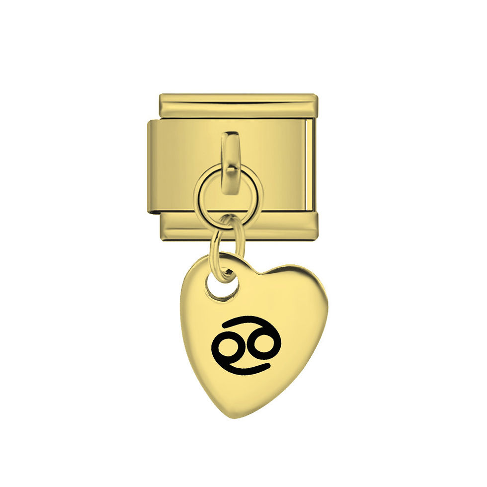 Thumbnail: Zodiac gold heart pendant