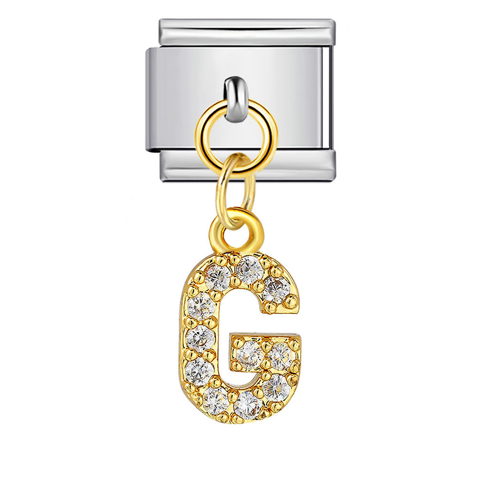Thumbnail: Gold Letter diamond silver pendant
