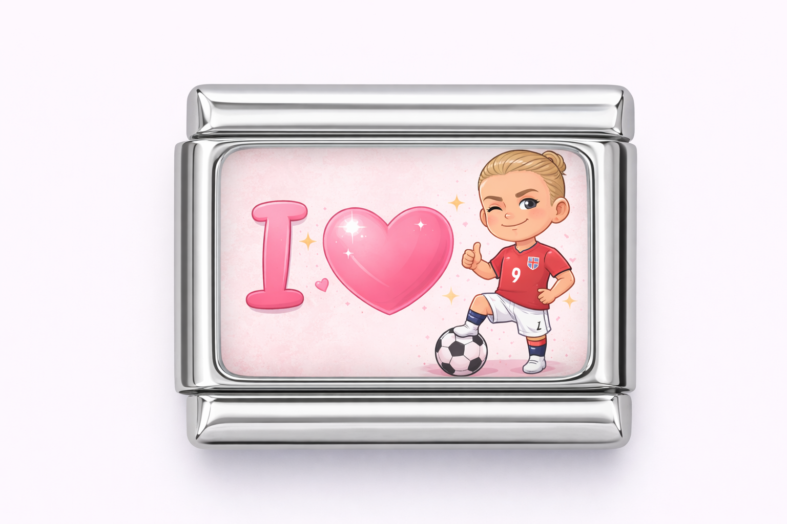 WC 2026 Norway Erling Haaland cartoon - Silver & Gold